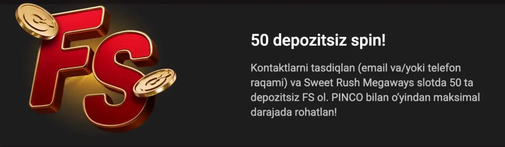 Azərbaycanda Pinco İdman xoş gəldin depozit bonusu