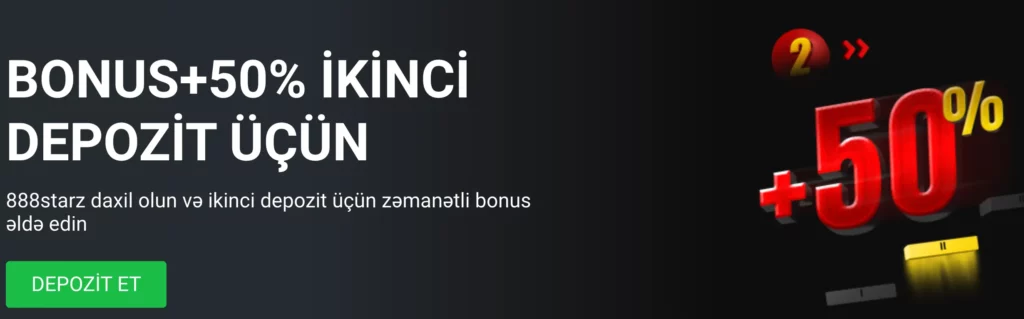 888Starz Sports second deposit bonus details in Azerbaijan