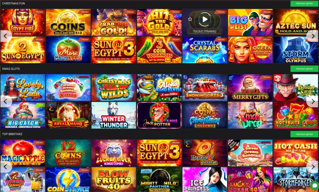 Azərbaycan kazino oyunları çeşidi