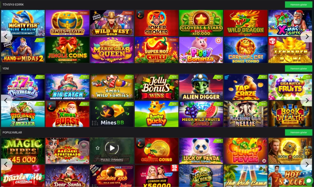 Slot oyunları Azərbaycanın çeşidləri