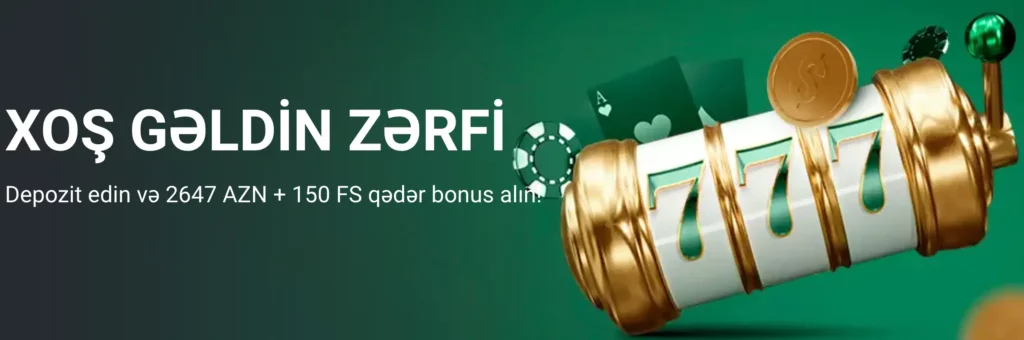 Azərbaycanda yeni oyunçular üçün 2647₼ və 150 pulsuz fırlanma ilə BetWinner Kazino xoş gəldin bonus təklifi.