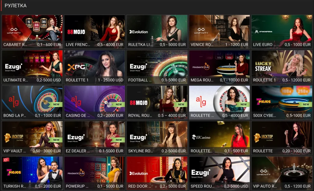 Онлайн-игры в рулетку от MegaPari