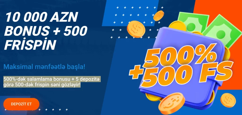 Azərbaycanda yeni oyunçular üçün 10,000₼ və 500 pulsuz fırlanma ilə MostBet Casino xoş gəlmisiniz bonusu təklifi.