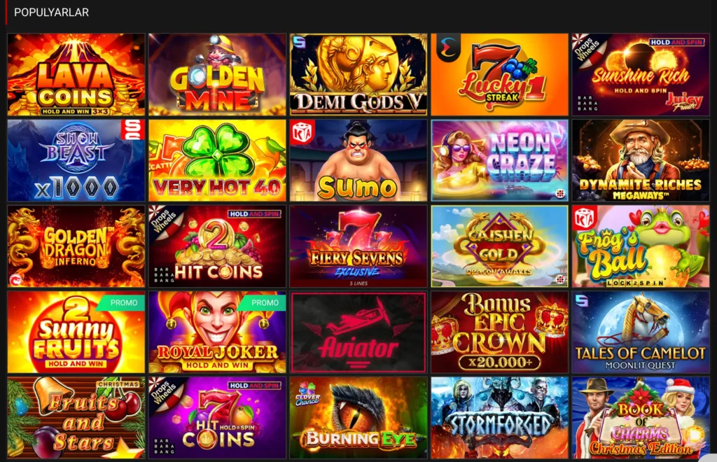 Müxtəlif mövzulardan ibarət Yohoho Bet slot oyunlarının lobbisi